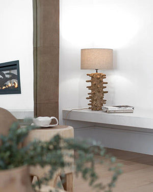 Organic Paper Mache Table Lamp | Sula | Lighting Collective | In Situ
