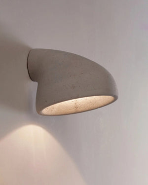 Organic Rounded Exterior Wall Light Grigio Close 