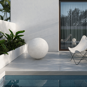 Outdoor Fibreglass Moon Floor Lamp | Lighting Collective | small or large sizes near a pool