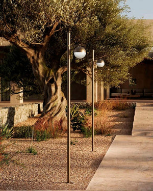 Outdoor Antique Brass Spherical Garden Lamp