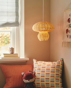 Rattan Mushroom Pendant | Bedroom Lighting | Lighting Collective