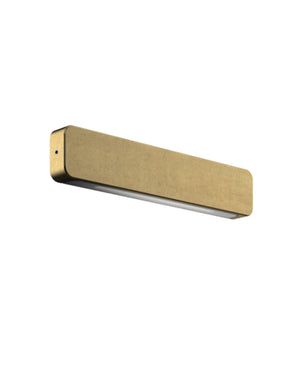 Rectangular Brass Grazing Wall Light | Natural Waxed | Lighting Collective 