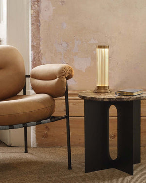 Reeded Glass Table Lamp