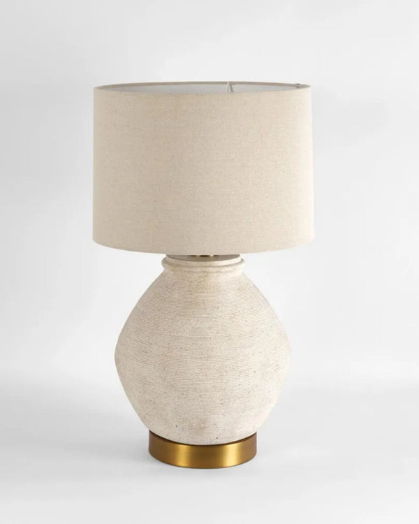 Ribbed Sandstone Table Lamp