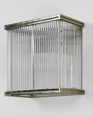 Ribbed Glass Wall Light Lighting Collective Silver