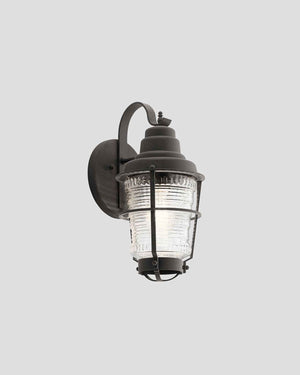 Ribbed Glass and Zinc Lantern Wall Light | Assorted Sizes