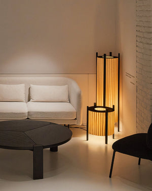 Ribbed Lantern Floor Lamp