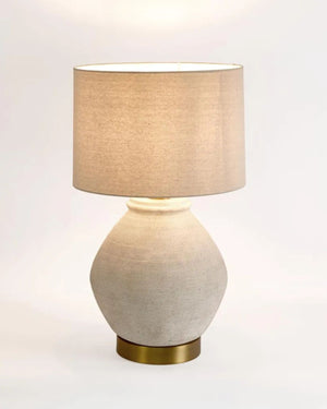 Ribbed Sandstone Table Lamp | Light On | Lighting Collective