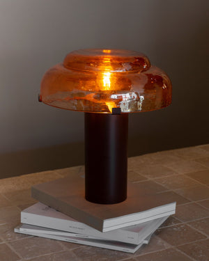 Rippled Glass Column Table Lamp
