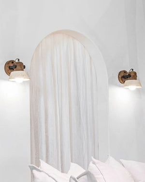 Rustic Handmade Wall Lamp | Amia | Lighting Collective | Light Roast Lamps Above Couch