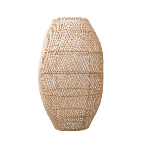 Natural Rattan Cylindrical Pendant Light | SALE