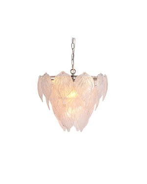 Sand Frosted Leaf Chandelier