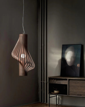 Scandinavian Wood Pendant Light | Two Colours