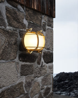 Sea Bunker Industrial Wall Light Brass