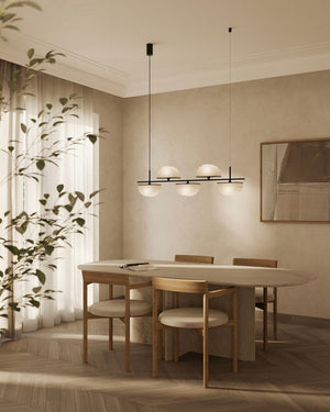 Semi-Circular Scalloped 5 Light Chandelier-Lighting Collective