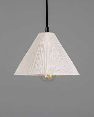 Short Ceramic Grooved Pendant
