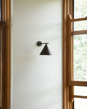 Straight Arm Iron Cone Wall Light
