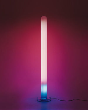 Neon light with gradient color on a dark background