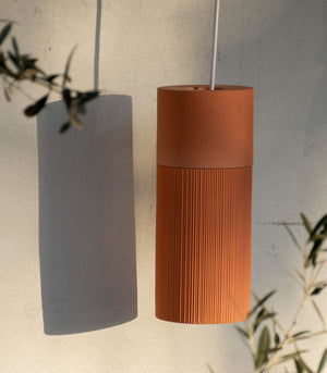 Textured Cylindrical Split Pendant Light | Terra