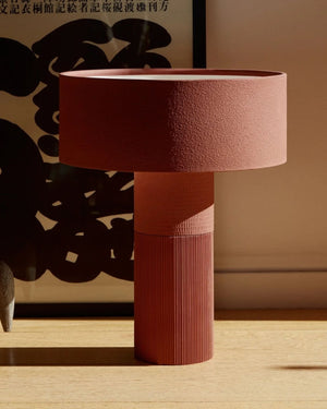 Textured Wide Shade Table Lamp | Terra
