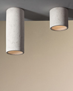 Italian Clay Cylindrical Ceiling Light