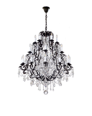 Traditional Bronze Crystal Chandelier
