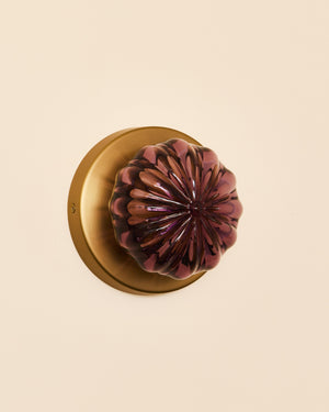 Urchin Wall Sconce Mini Aubergine Light Off