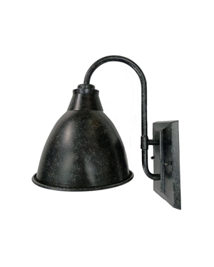 Vintage Dome Shade Wall Light Antique Black