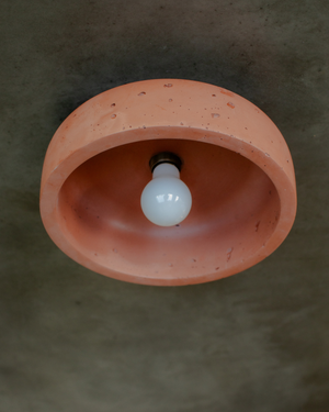 Wide Bowl Concrete Ceiling Light