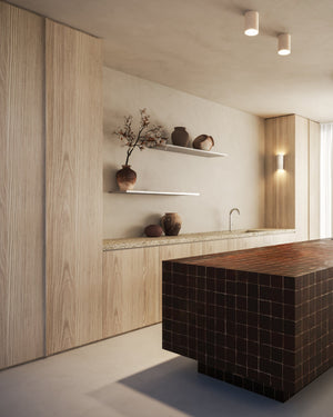 Wobbly Ceramic Ceiling Light Dawn in a modern kitchen
