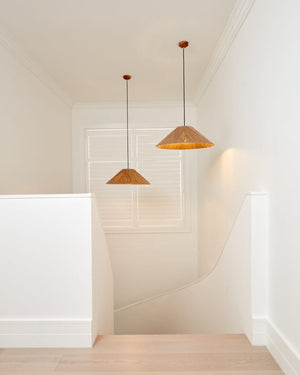 Woven Conical Organic Pendant | Lighting Collective 