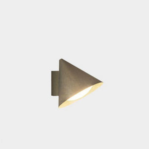 Exterior Brass Cone Flush Wall Light