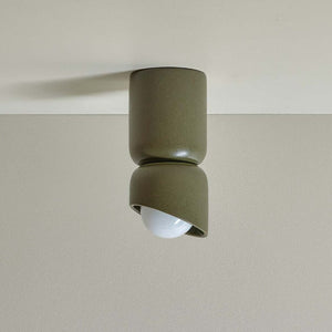 Ceramic Cylindrical Ceiling Light | Terra 1.5
