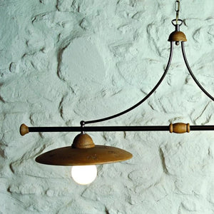 Hand-Pressed Maiolica Double Light Pendant