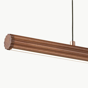 Australian Fluted Timber Linear Pendant