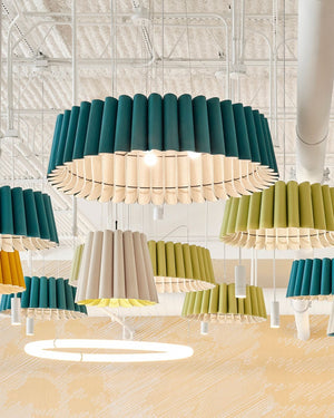 Acoustic Curved Wooden Pendant - Lighting Collective