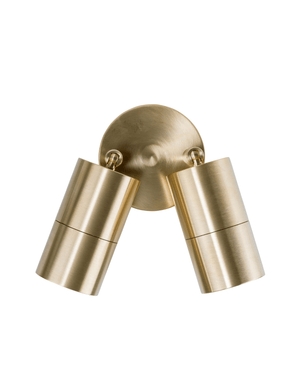 Adjustable Double Cylindrical Spot Light | Brass | TRIColour-Wall Lights-Lighting Collective