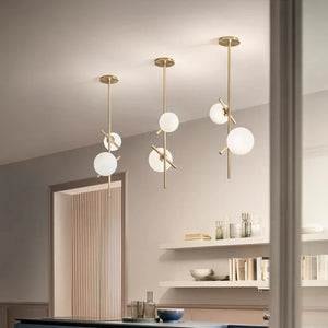 Adjustable Rod Vertical Orb Pendant | 2 Light | Lighting Collective