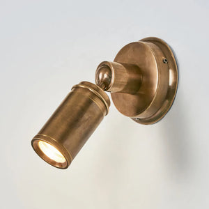 Antique Brass Ball Swivel Wall Light