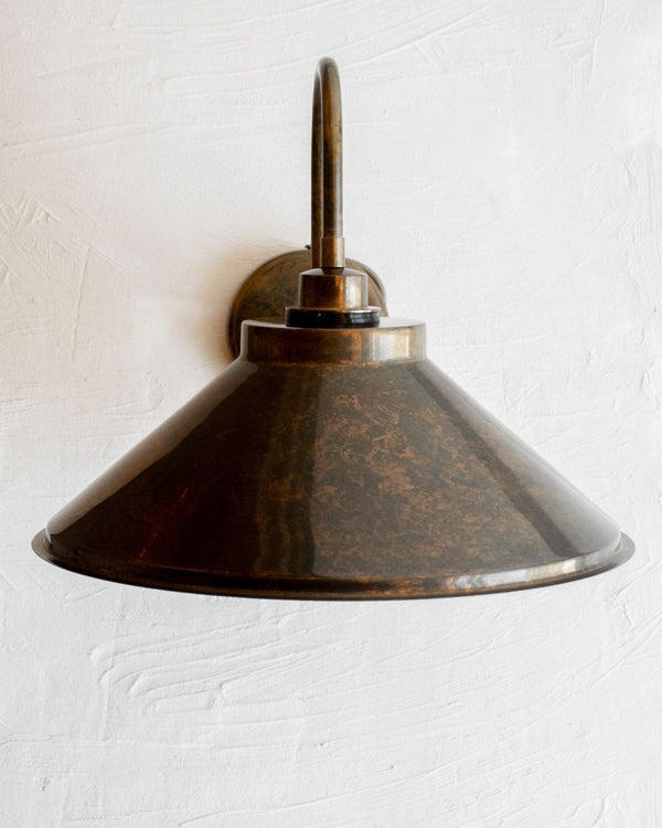 Antique Brass Gooseneck Wall Light