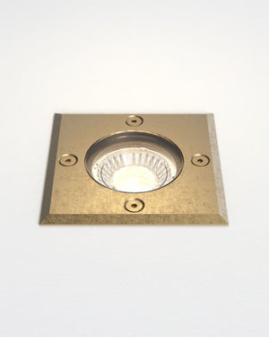 Antique Brass Square Deck Light-Lighting Collective