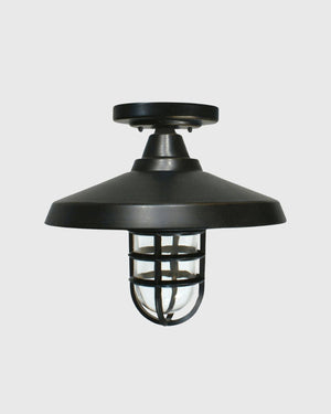 Antique Bronze Exterior Flush Mount Ceiling Light | Lighting Collective