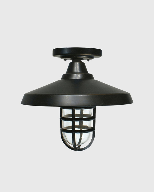 Antique Bronze Exterior Flush Mount Ceiling Light