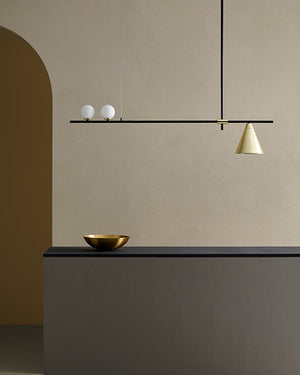 Minimalist Counter Weight Linear Pendant