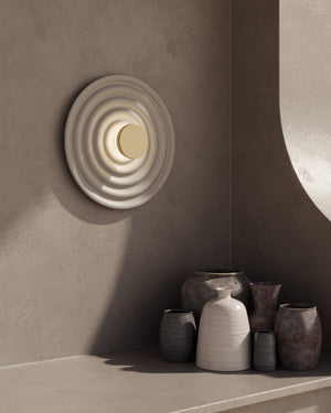 Contemporary Rippled Resin Wall Light