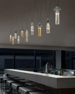 Art Deco Abstract Small Pendant Cluster - Lighting Collective