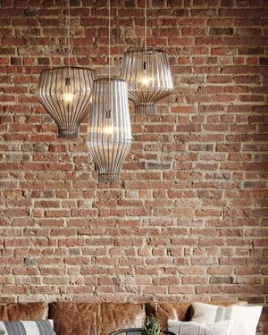 Artisan Glass Framed Pendant | Assorted Style and Finish - Lighting Collective