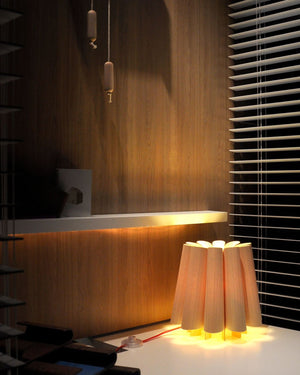 Artistic Wood Veneer Floor Lamp - Lighting Collective