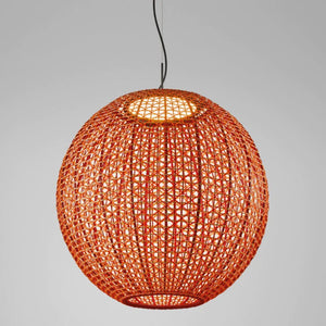 Exterior Mediterranean Woven Orb Pendant
