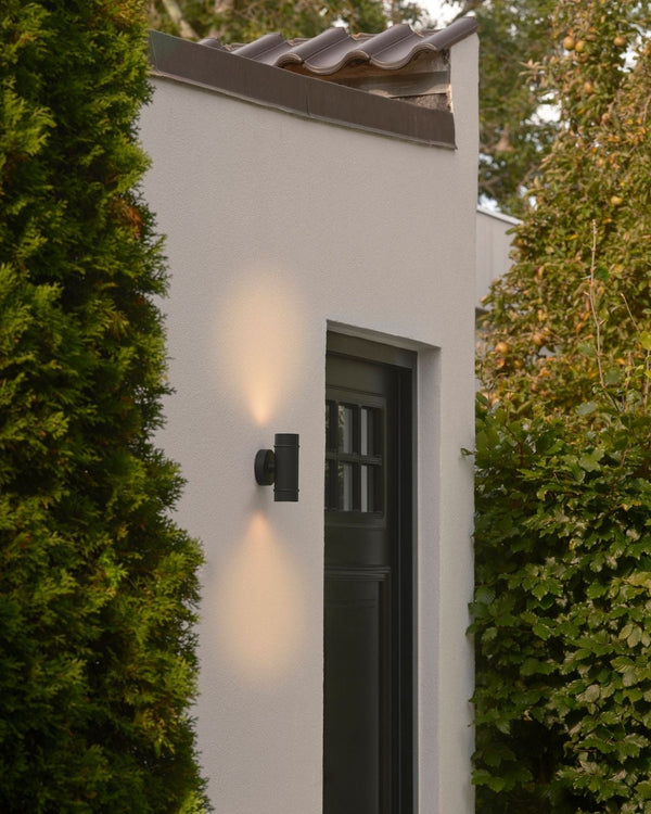 Banded Up & Down Cylindrical Wall Light